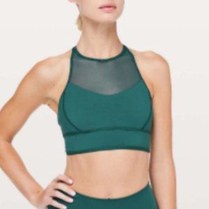 Lululemon Wake & Train Long Line Bra Sz 8, Green
